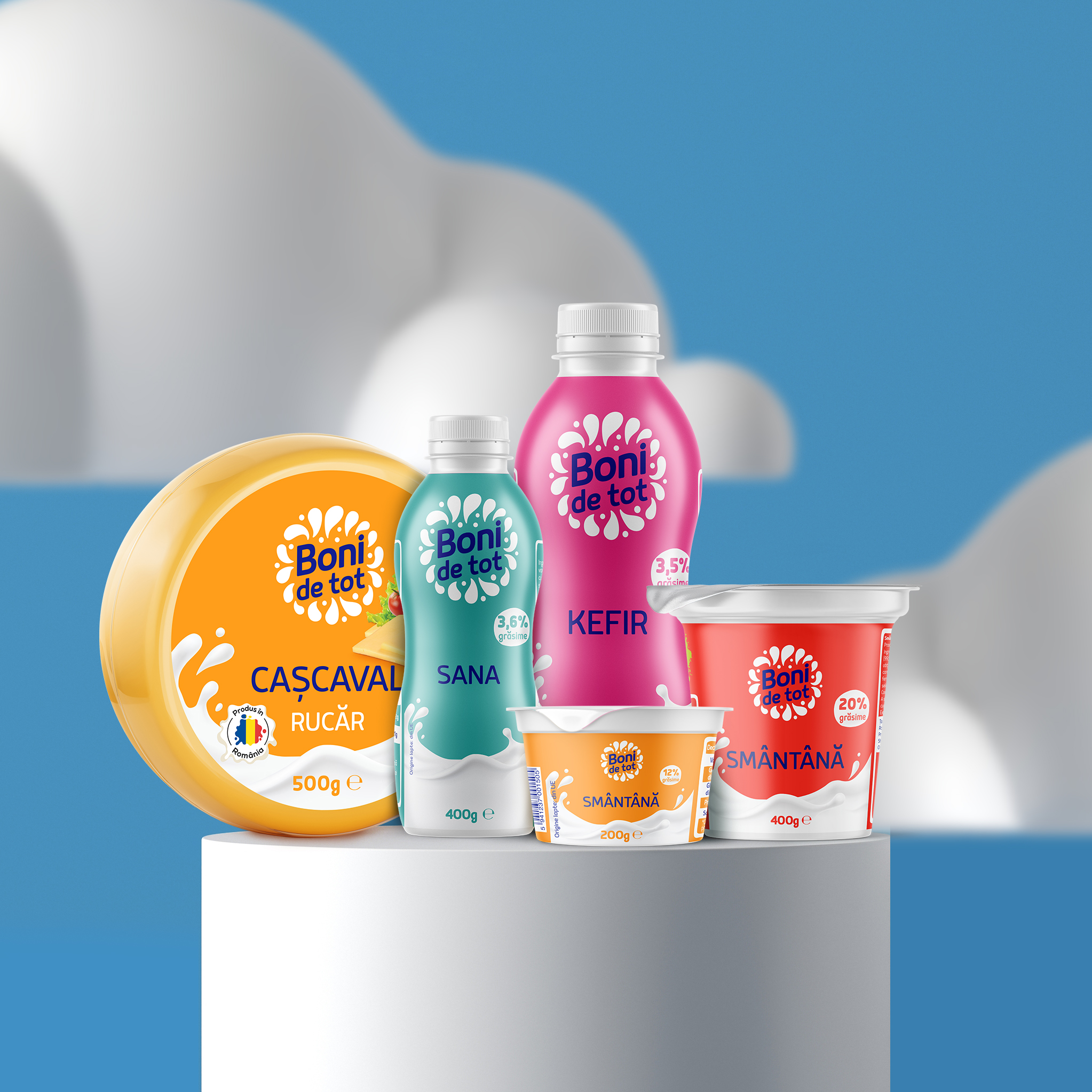 Podium,3d,Cartoon,Morning,Sun,And,Clouds,On,Blue,Clear